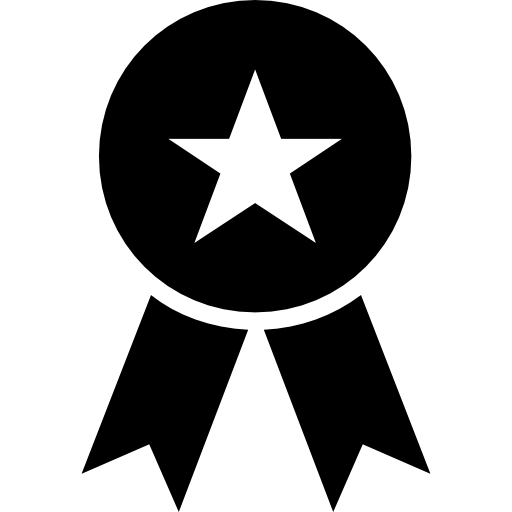 Award Sportive Recognition Symbol Of A Badge With A Star