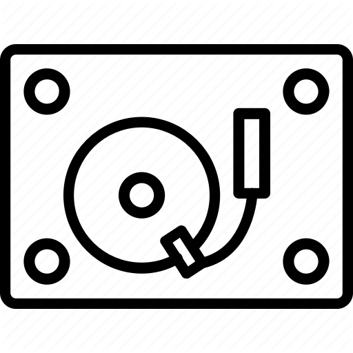 Multimedia, Music, Record Player, Turntable, Vinyl Player Icon