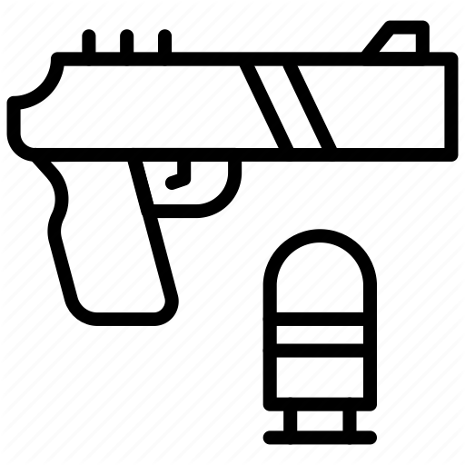 Bulb, Gun, Light, Pistol, Police, Policeman, Red Icon