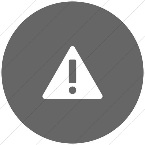 Flat Circle White On Gray Foundation Alert Icon