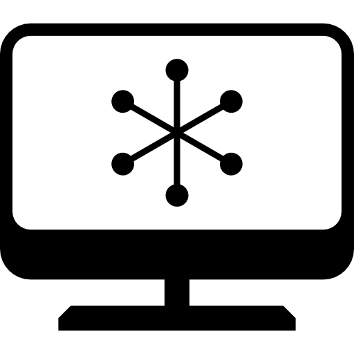 Computer Screen With Asterisk Symbol Icons Free Download