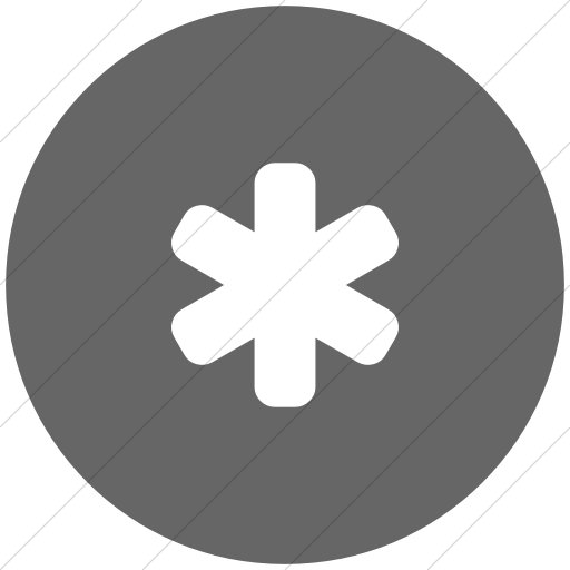 Flat Circle White On Gray Bootstrap Font Awesome