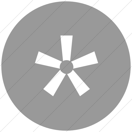 Flat Circle White On Light Gray Classica Asterisk Icon