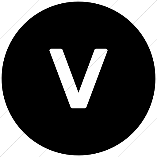 Flat Circle White On Black Alphanumerics Lowercase