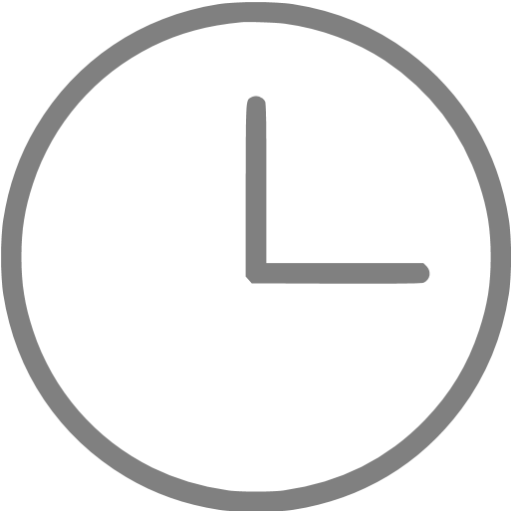Gray Clock Icon