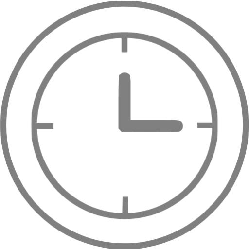 Gray Clock Icon