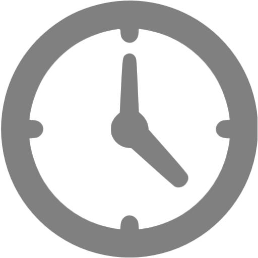 Gray Clock Icon