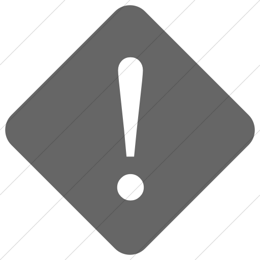 Simple Gray Raphael Exclamation Point Icon