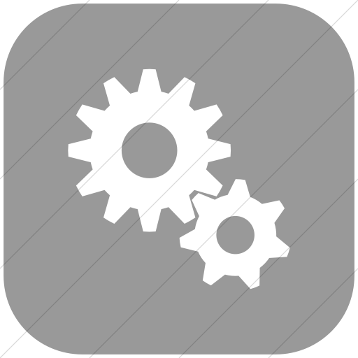 Flat Rounded Square White On Light Gray Raphael Gear