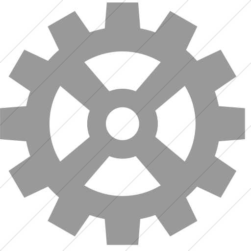 Simple Light Gray Classica Gear Icon