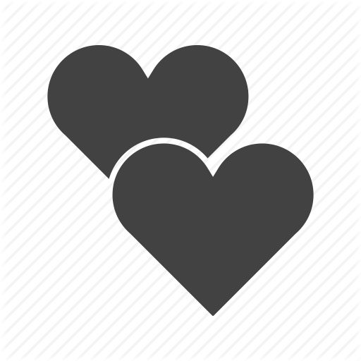 Card, Heart, Hearts, Love, Red, Two, Valentine Icon