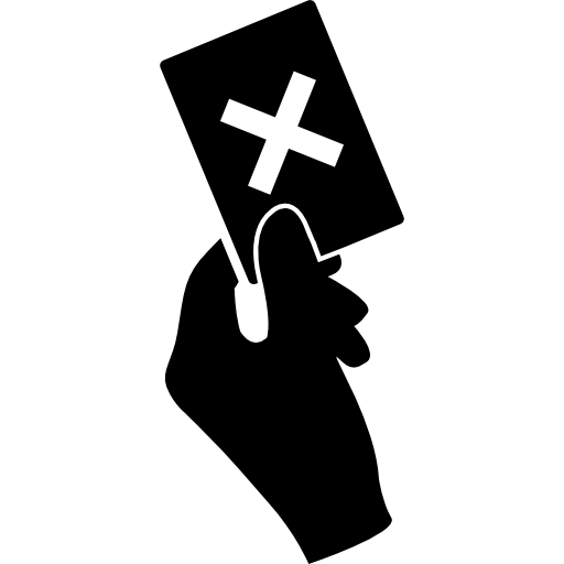 Football Red Card In A Hand Icons Free Download