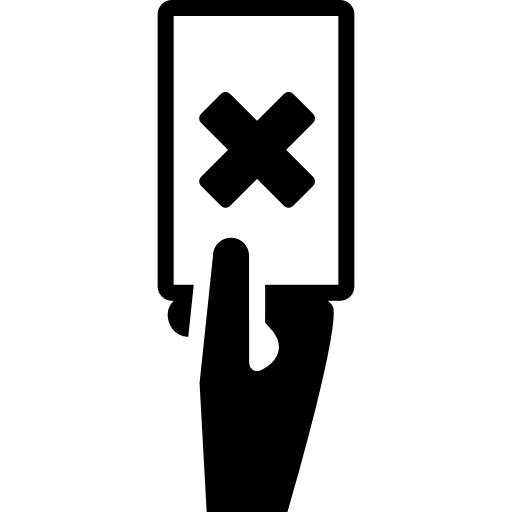 Soccer Yellow Or Red Card In A Hand Icons Free Download