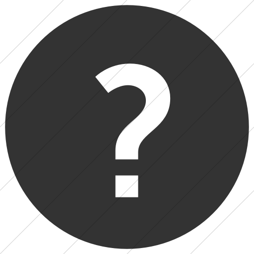 Simple Dark Gray Raphael Question Mark Circle Icon