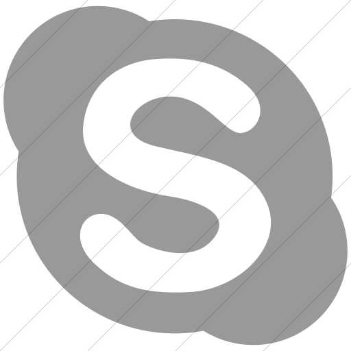Simple Light Gray Social Media Skype Icon