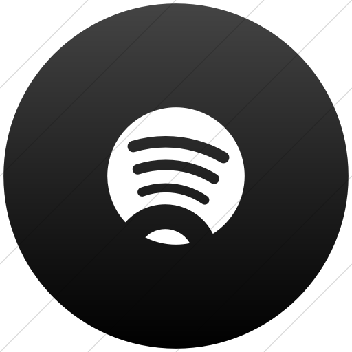 Flat Circle White On Black Gradient Foundation Social