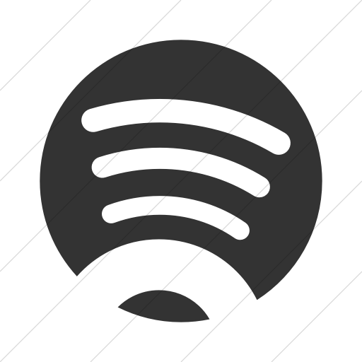 Simple Dark Gray Foundation Social Spotify Icon