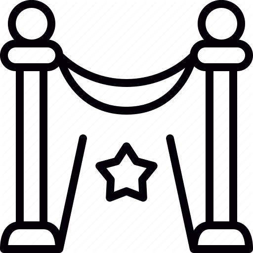 Carpet, Fence, Movie, Red, Star Icon