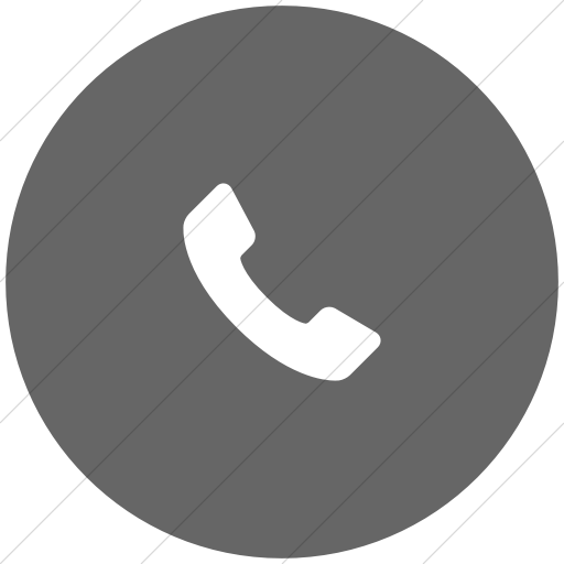 Flat Circle White On Gray Foundation Telephone Icon