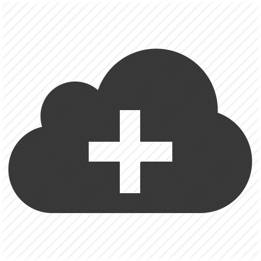 Add, Addition, Cloud, Plus, Red Cricent Icon