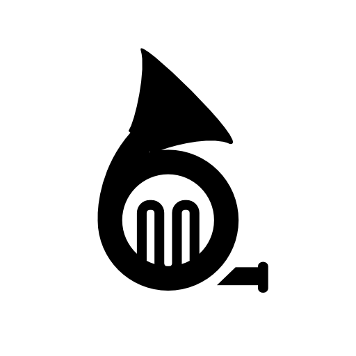 French Horn Free Icon Cross Stitch Embordery