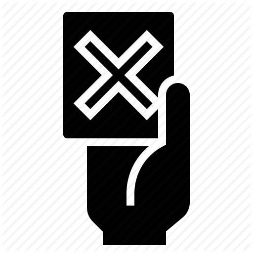 Card, Cross, Football, Red, Referee Icon