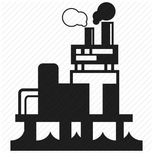 Building, Factory, Oil Refinery, Pollution Icon