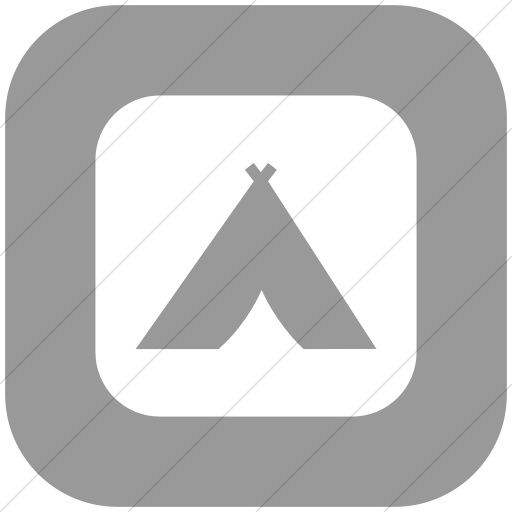 Flat Rounded Square White On Light Gray Ocha