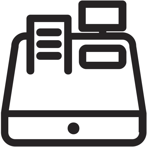 Cash Register Graphic Black And White Black And White Huge