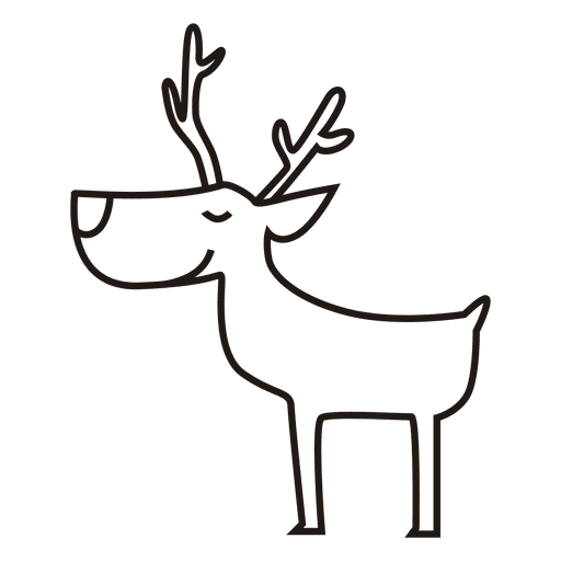 Reindeer Standing Stroke Icon