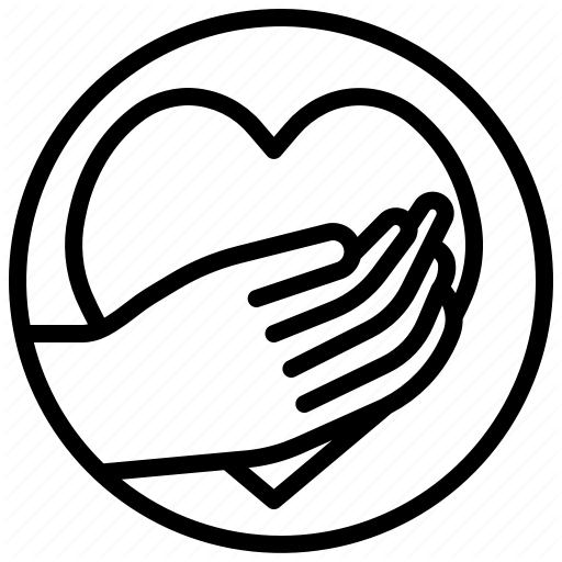 Hand, Heart, Love, Relax, Relief Icon