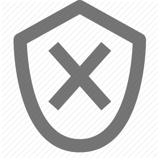 Cancel, Close, Delete, Denied, Discard, Dismiss, Remove, Shield Icon