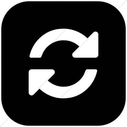 Flat Rounded Square White On Black Bootstrap Font