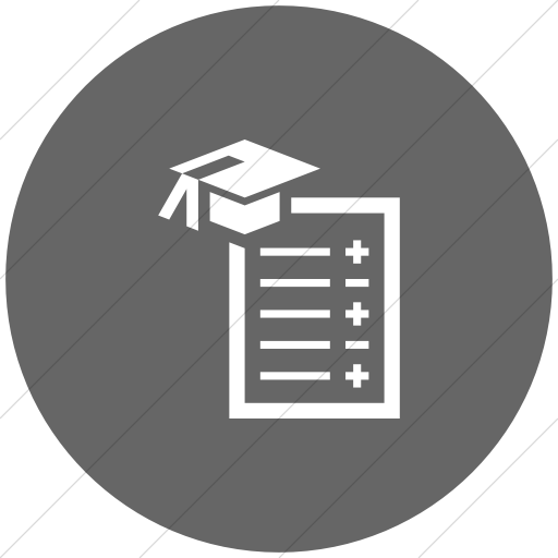 Flat Circle White On Gray Iconathon Report Card Icon