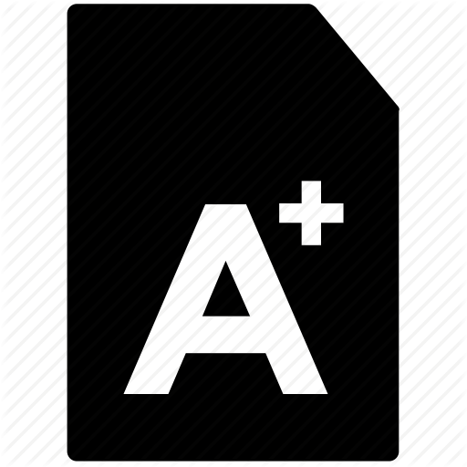 A Plus Grade, Good Grades, Report Card, School Test, Test Result Icon