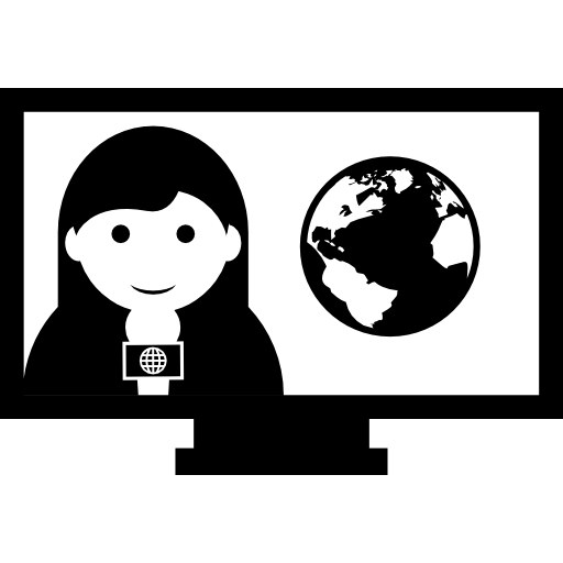 Female World News Reporter Icons Free Download