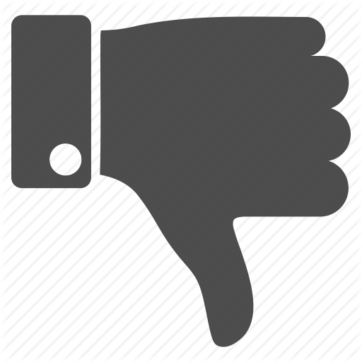 Bad Reputation, Cancel, Die, Fail, False, Negative Result, Thumb