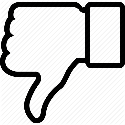 Bad Reputation, Fail, Negative Result, Thumb Down Icon