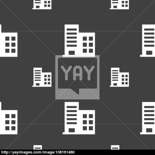 High Rise Commercial Buildings And Residential Apartments Icon