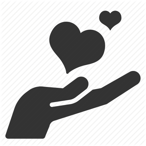 Give, Hand, Heart, Kindness, Pray, Respect, Thoughtfulness Icon