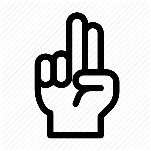 Finger, Gesture, Gun, Hand, Respect, Two, Up Icon