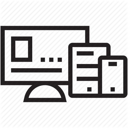 Mobile, Monitor, Responsive Web, Web Design, Web Template Icon