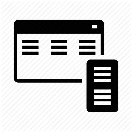 Columns, Content, Design, Devices, Pages, Responsive, Website Icon