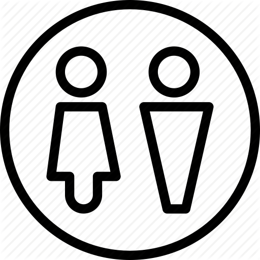 Bath, Common, Public, Restroom, Toilet, Unisex Icon