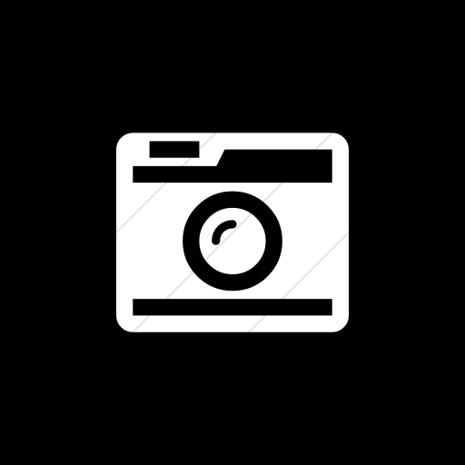 Flat Square White On Black Bootstrap Font Awesome