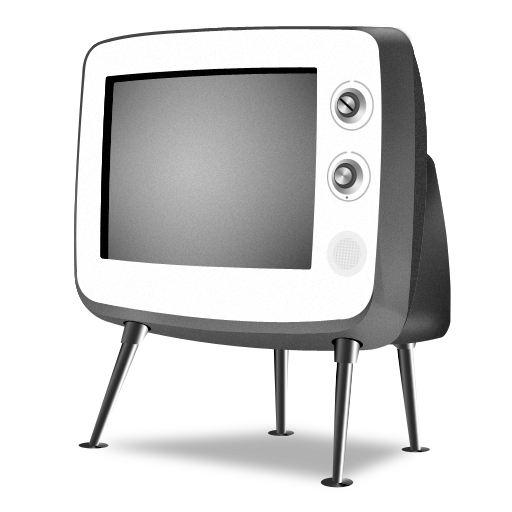Grey Fresh Retro Tv Icon