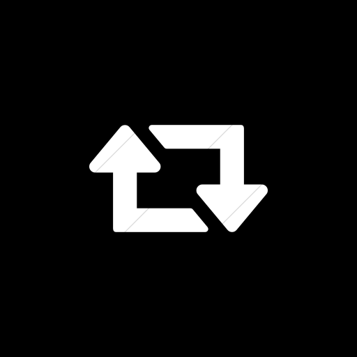 Flat Square White On Black Bootstrap Font Awesome