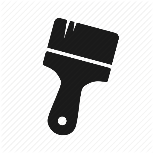 Brush, Construction, Material, Paint, Tools, Wall Icon