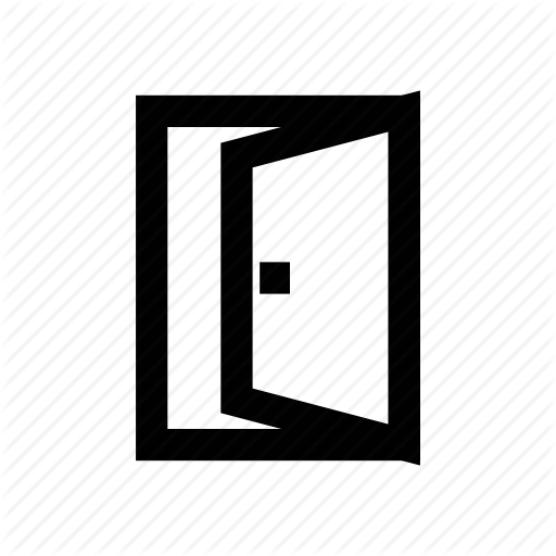 Door, Enter Sign, Entrance, Exit, Open Door, Out Icon