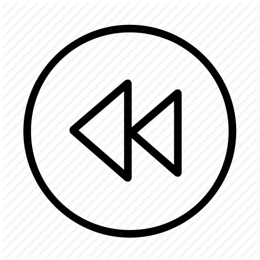 Back, Last, Media, Previous, Rewind Icon